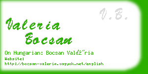 valeria bocsan business card